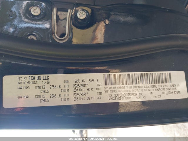 Dodge JOURNEY SE 2017 3C4PDCABXHT552933 Image 9