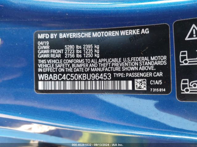 WBABC4C50KBU96453 BMW M850i Xdrive