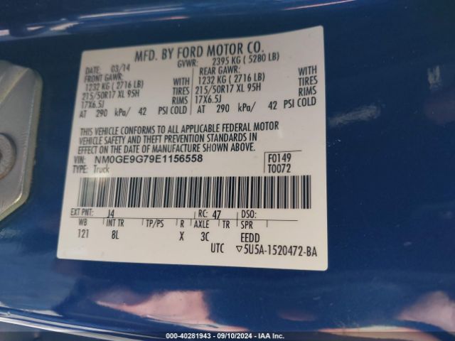 NM0GE9G79E1156558 Ford Transit Connect Titanium