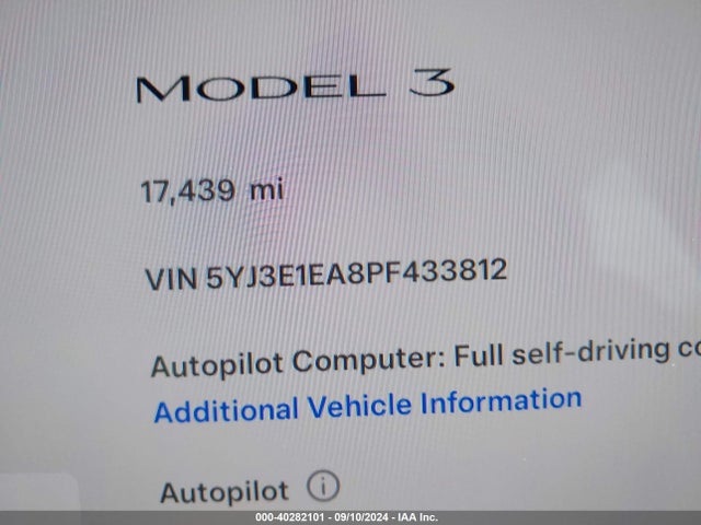 2023 TESLA MODEL 3 5YJ3E1EA8PF433812 Photo 8