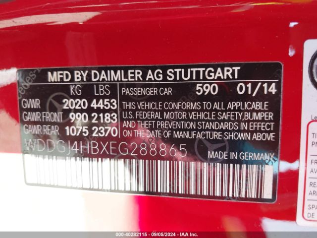 WDDGJ4HBXEG288865 Mercedes-Benz C 250