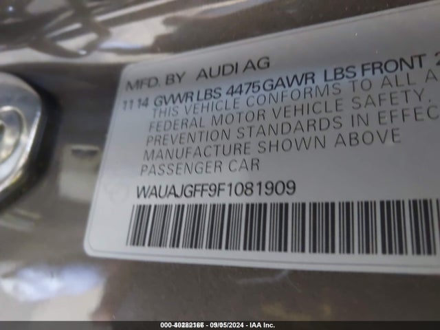 WAUAJGFF9F1081909 Audi A3 2.0 Tdi Premium