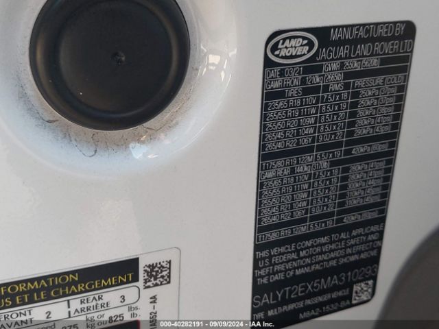 SALYT2EX5MA310293 Land Rover Range Rover Velar P250 R-dynamic S