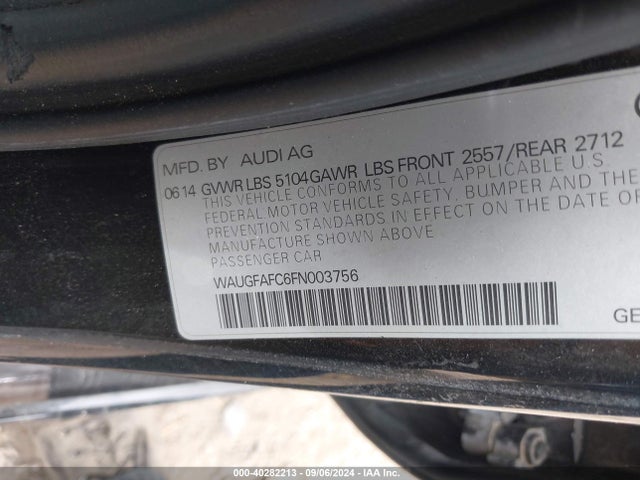 WAUGFAFC6FN003756 Audi A6 2.0t Premium