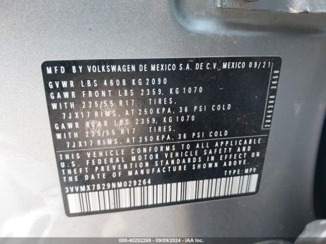 3VVMX7B29NM029264 Volkswagen Taos 1.5t S