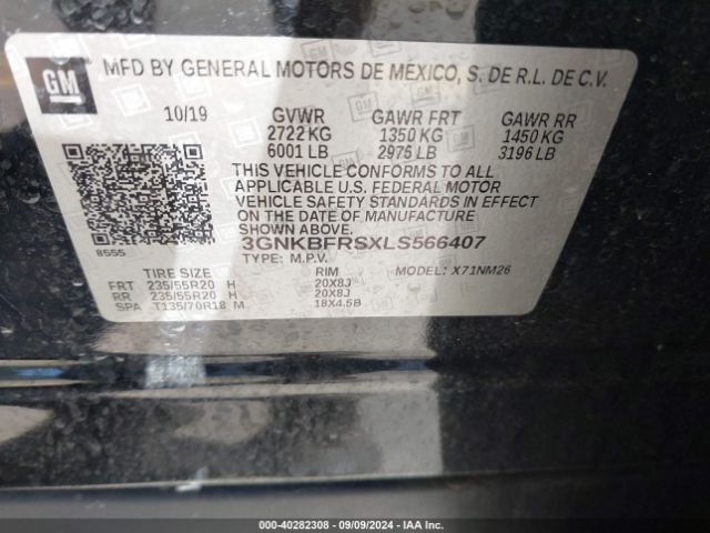 3GNKBFRSXLS566407 Chevrolet Blazer Fwd Premier