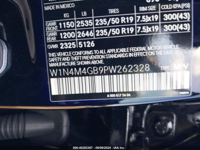 W1N4M4GB9PW262328 Mercedes-Benz GLB 250