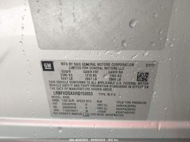 LRBFXDSAXHD153653 Buick Envision Essence