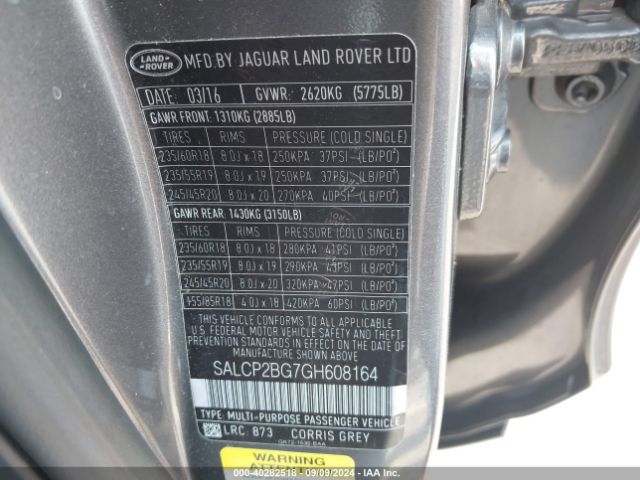 SALCP2BG7GH608164 Land Rover Discovery Sport Se