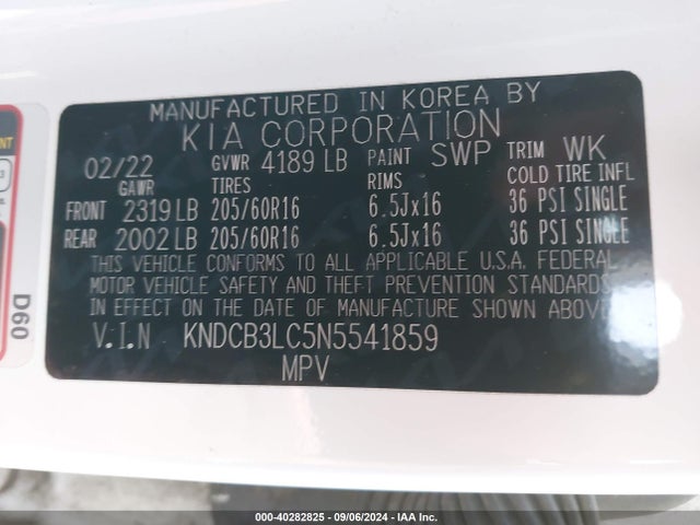 KIA Niro Lxs 2022 KNDCB3LC5N5541859 Image 9