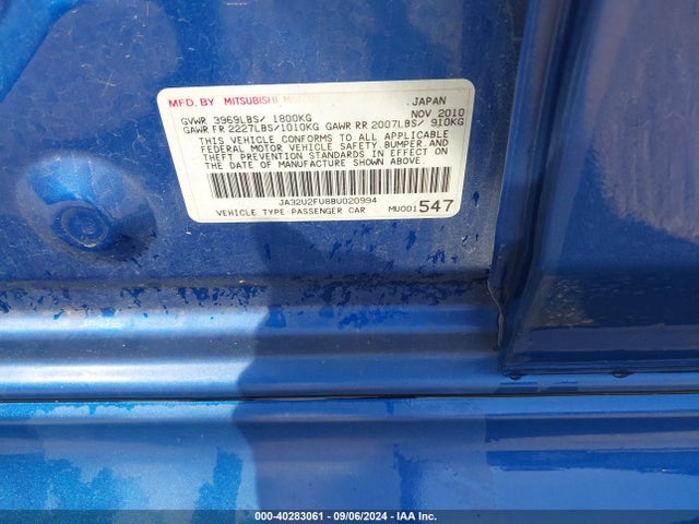 2011 MITSUBISHI LANCER JA32U2FU8BU020994 Photo 8