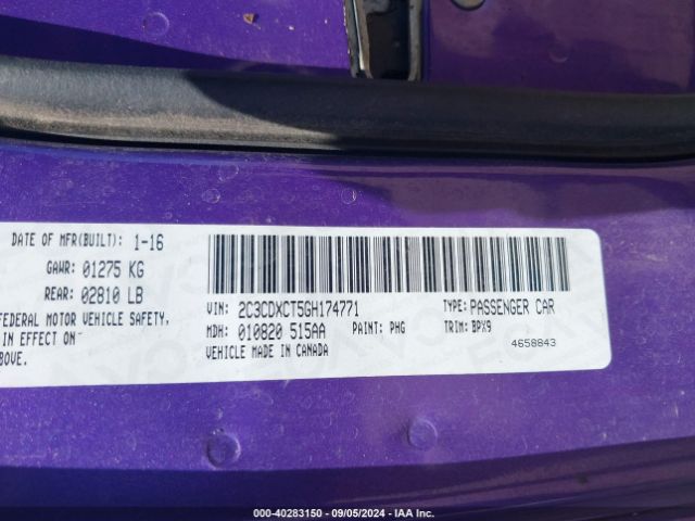 2C3CDXCT5GH174771 Dodge CHARGER R/T