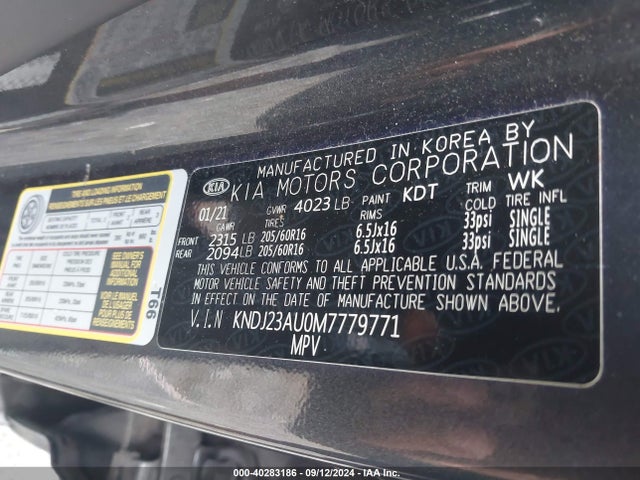 KIA SOUL LX 2021 KNDJ23AU0M7779771 Image 9