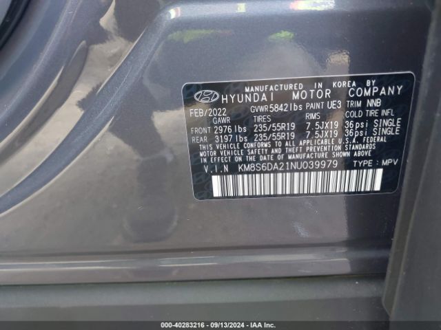 KM8S6DA21NU039979 Hyundai Santa Fe Plug-in Hybrid Sel Convenience
