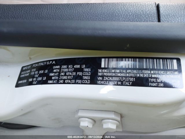 ZACNJBBB7LPL07951 Jeep Renegade Latitude 4x4