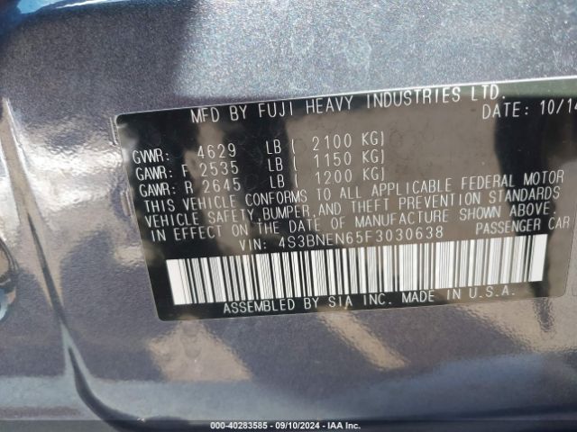 4S3BNEN65F3030638 Subaru Legacy 3.6r Limited