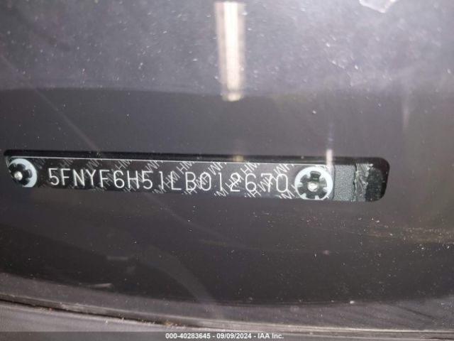 5FNYF6H51LB012670 Honda Pilot Awd Ex-l