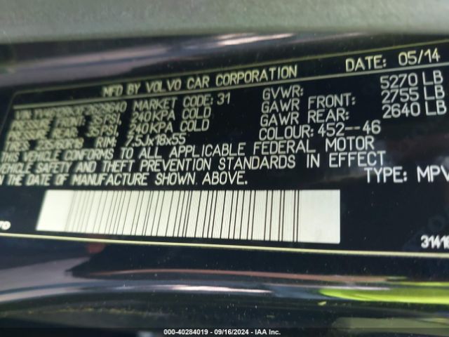 YV4612RKXF2629640 Volvo Xc60 T5/t5 Premier