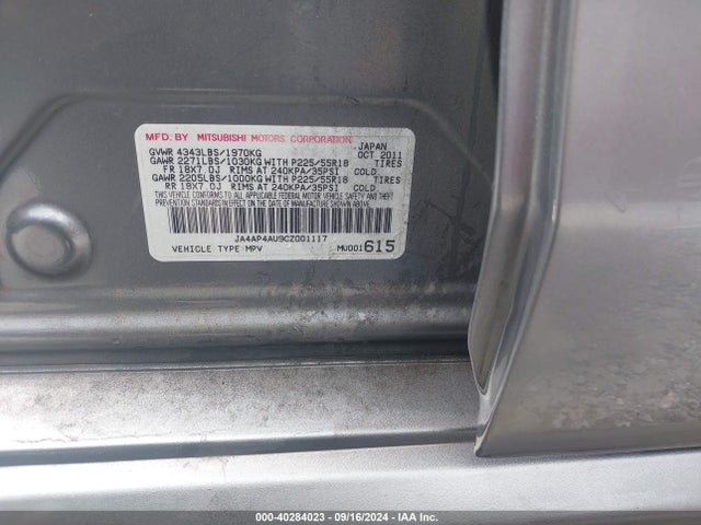 2012 MITSUBISHI OUTLANDER SPORT JA4AP4AU9CZ001117 Photo 8