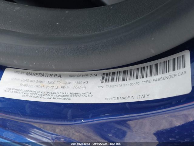 ZAM57RTA1F1130670 Maserati Ghibli S Q4