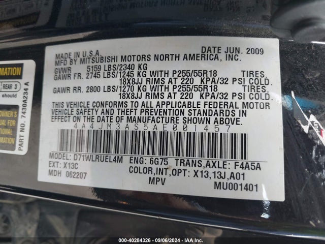 2010 MITSUBISHI ENDEAVOR 4A4JM3AS5AE001457 Photo 8
