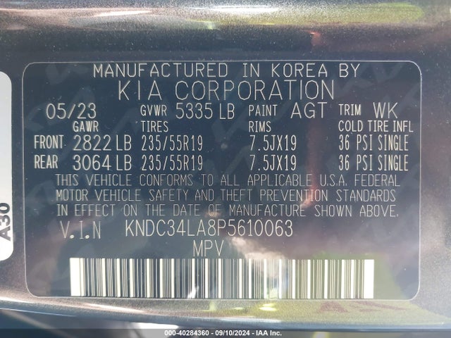 KIA Ev6 Wind 2023 KNDC34LA8P5610063 Image 9
