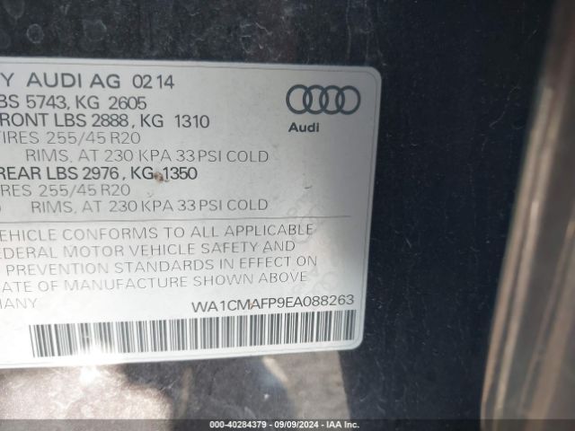 WA1CMAFP9EA088263 Audi Q5 3.0 Tdi Premium Plus