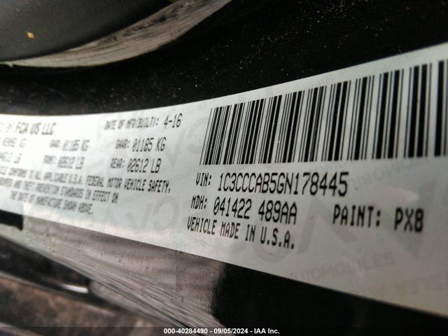 1C3CCCAB5GN178445 Chrysler 200
