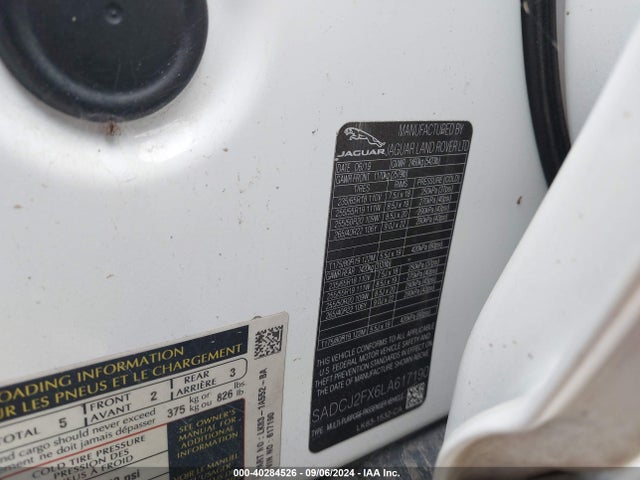 2020 JAGUAR F-PACE SADCJ2FX6LA617190 Photo 8
