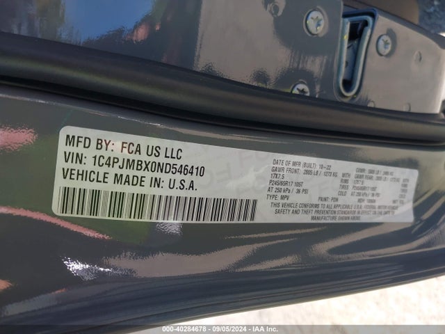 1C4PJMBX0ND546410 Jeep Cherokee Trailhawk 4x4