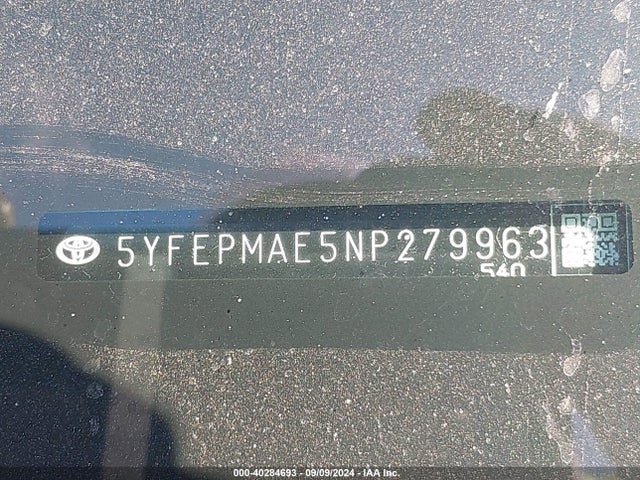 Toyota COROLLA LE 2022 5YFEPMAE5NP279963 Image 9