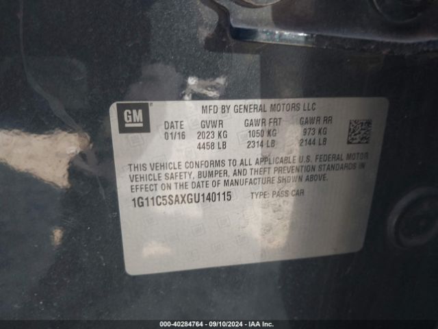 1G11C5SAXGU140115 Chevrolet Malibu Limited Lt