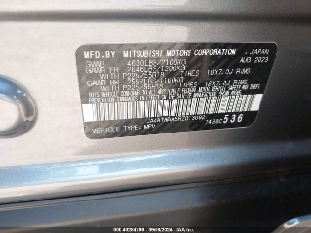 2024 MITSUBISHI ECLIPSE CROSS JA4ATWAA5RZ013092 Photo 8