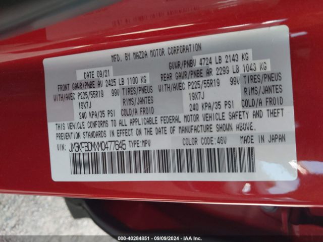 JM3KFBDMXM0477645 Mazda Cx-5 Grand Touring