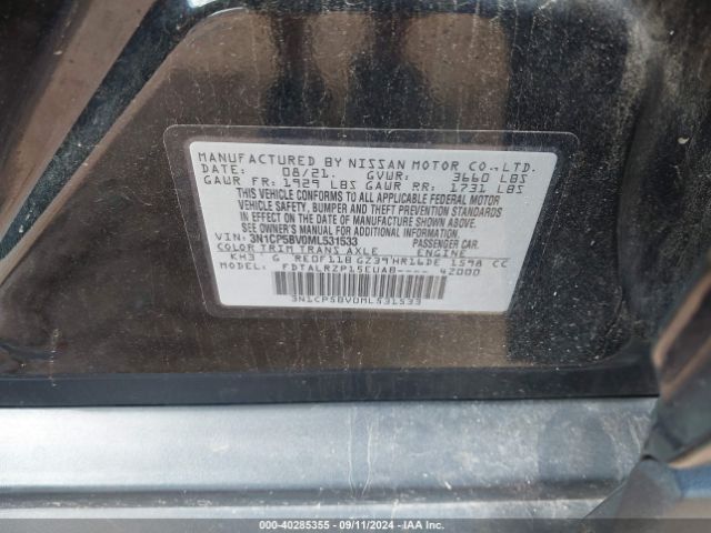 3N1CP5BV0ML531533 Nissan Kicks S Xtronic Cvt