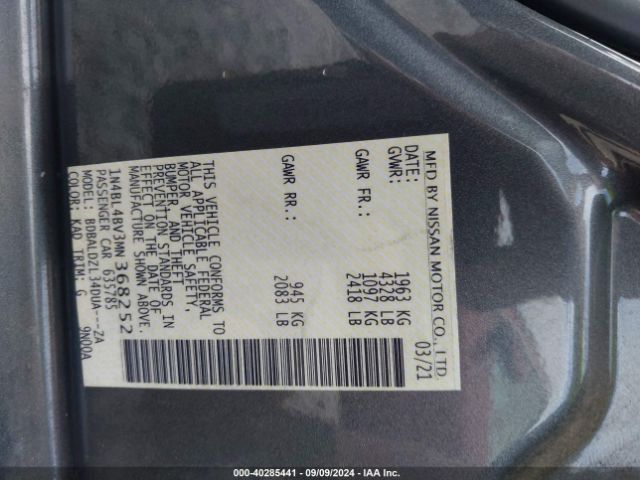 1N4BL4BV3MN368252 Nissan Altima S Fwd