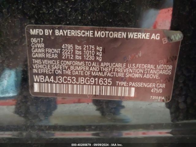 WBA4J3C53JBG91635 BMW 430i Gran Coupe Xdrive