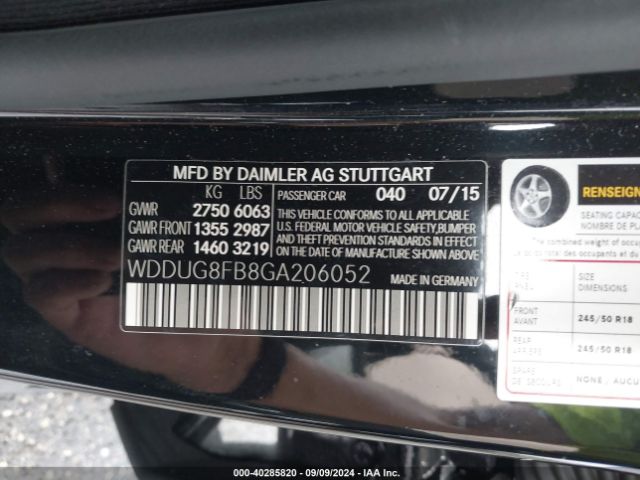 WDDUG8FB8GA206052 Mercedes-Benz S 550 4matic