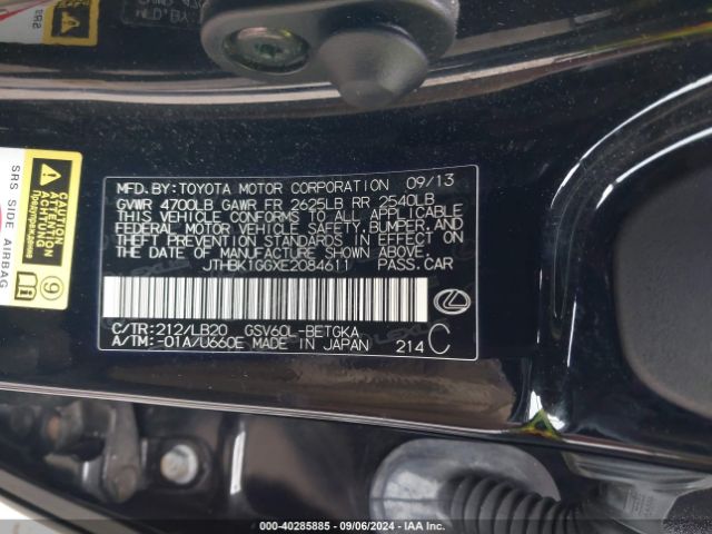 JTHBK1GGXE2084611 Lexus ES 350