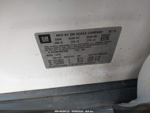KL4CJCSM4KB878950 Buick Encore Fwd Essence
