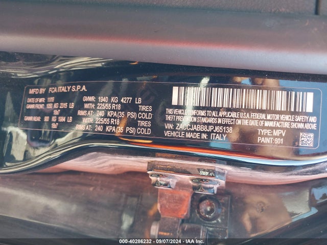 ZACCJABB8JPJ65138 Jeep Renegade Altitude Fwd