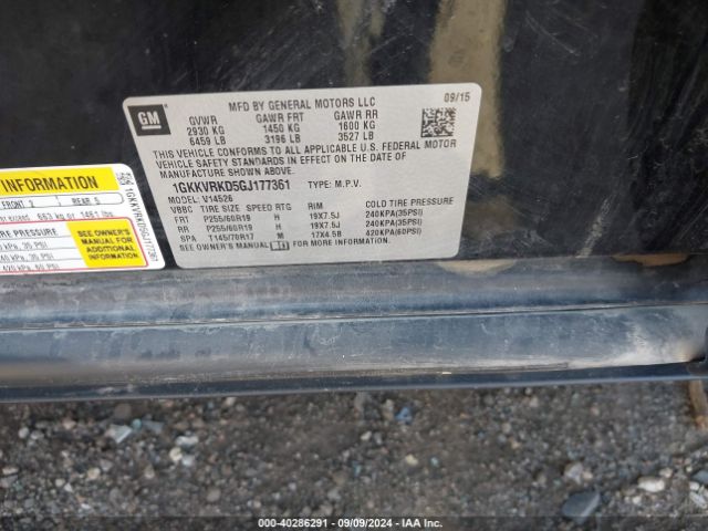 1GKKVRKD5GJ177361 GMC Acadia Slt-1