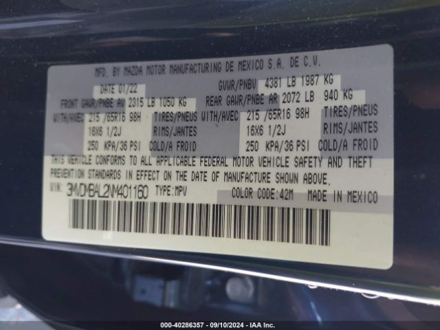 3MVDMBAL2NM401160 Mazda Cx-30 2.5 S