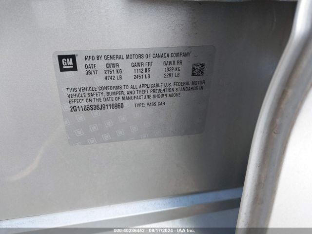 2G1105S36J9116960 Chevrolet IMPALA 1LT
