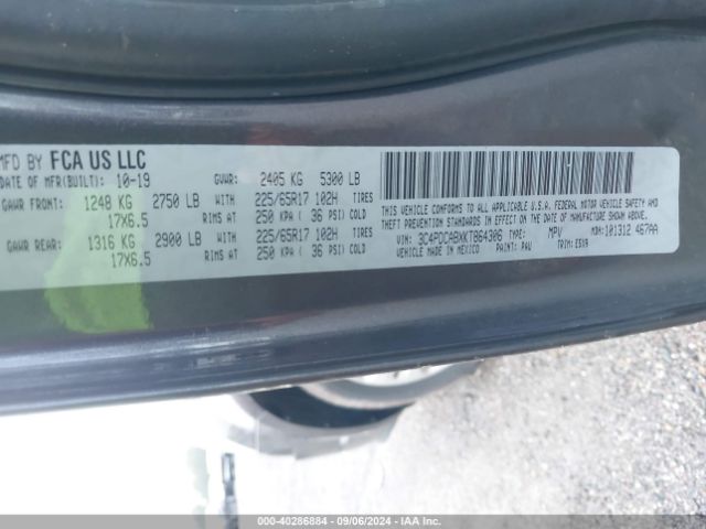 3C4PDCABXKT864306 Dodge Journey Se Value Package