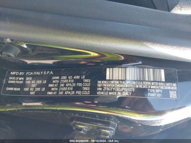 ZFBCFYCB3JP691575 Fiat 500x Urbana Awd
