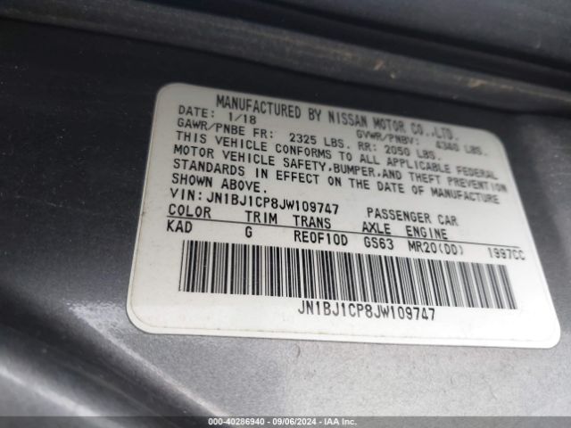 JN1BJ1CP8JW109747 Nissan Rogue Sport S