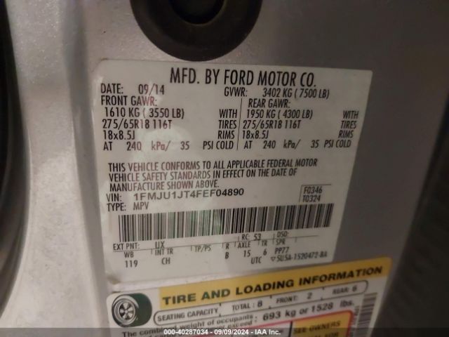 1FMJU1JT4FEF04890 Ford Expedition Xlt