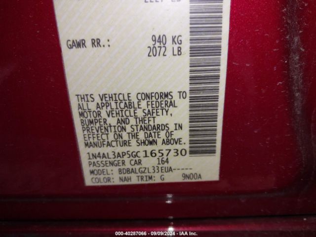 1N4AL3AP5GC165730 Nissan Altima