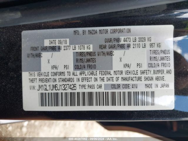 JM1GL1UM6J1327426 Mazda Mazda6 Sport